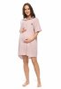 MijaCulture - Muslin maternity and breastfeeding nightdress Hazel M023 Pink